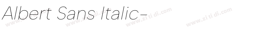 Albert Sans Italic字体转换
